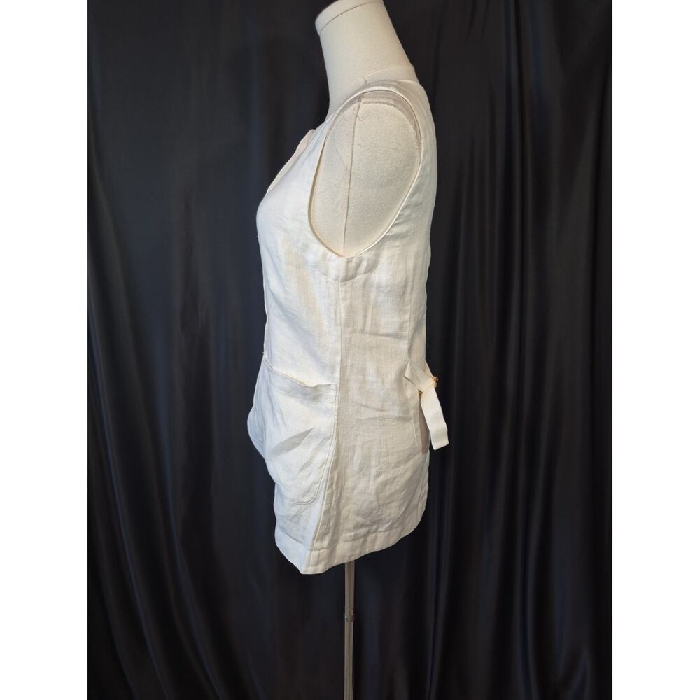 Posse Linen Ivory Emma Vest Button Down XXS Women's - Picture 7 of 12